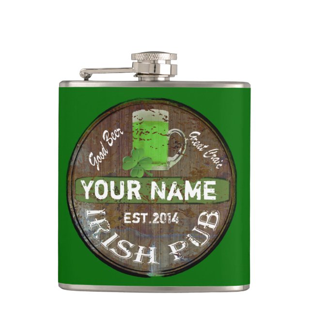 Cantil Sinal irlandês personalizado do bar (Frente)
