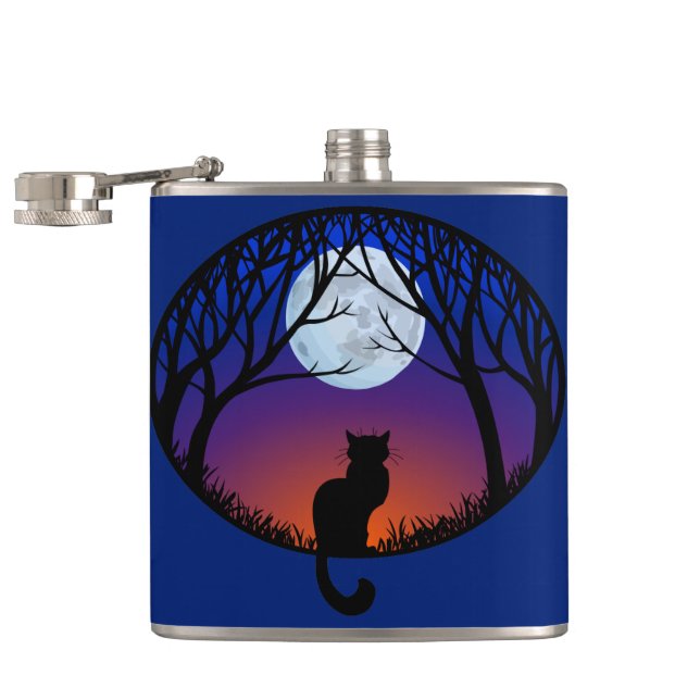 Cantil Sinalizador Cat Lover Flask Personalizado Para Beb (Aberto)