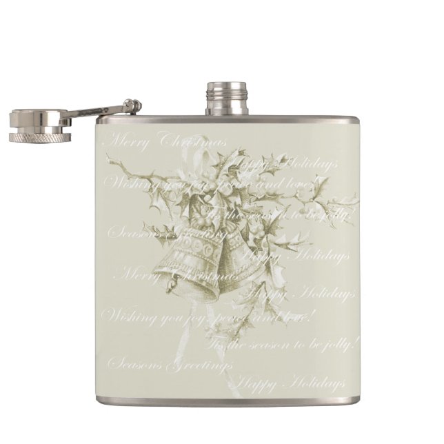 Cantil Sinos de férias de natal vintage neutros (Aberto)