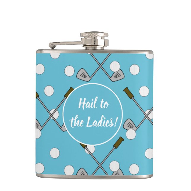 Cantil Sip & Swing – Light Blue Golf Club Flask (Frente)
