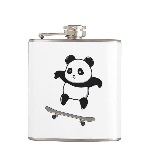 Cantil Skateboard de Panda Bebê (Frente)