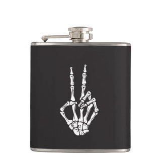 Cantil Skeleton Hand com sinal de paz