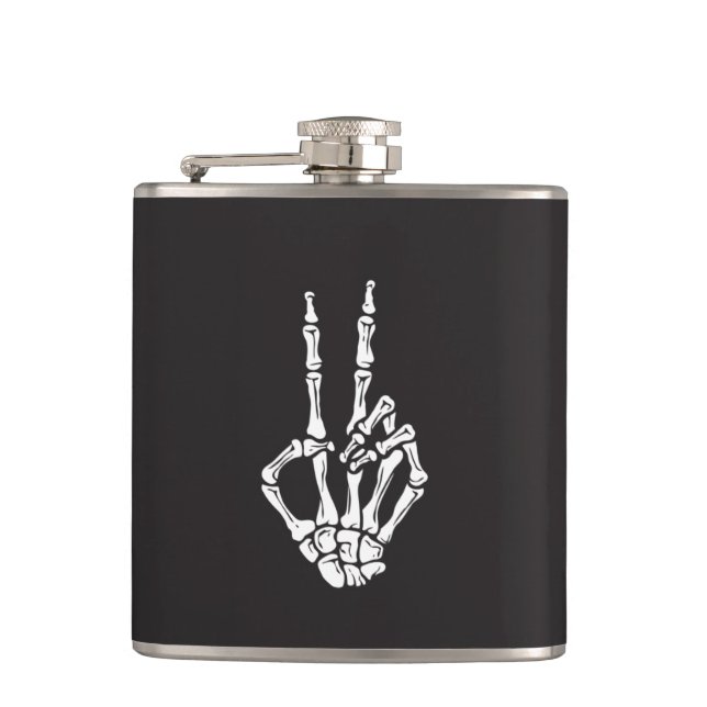 Cantil Skeleton Hand com sinal de paz (Frente)