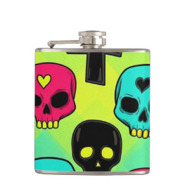 Cantil Skull Pattern Flask
