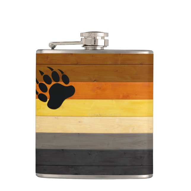 Cantil SlipperyJoe's Bear Pride sinaliza textura de madei (Frente)