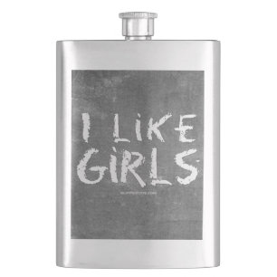 Cantil SlipperyJoe's Eu gosto de garotas 'chalkboard' suj