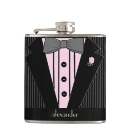 Cantil Smoking-Casamento preto e cinzento da listra do