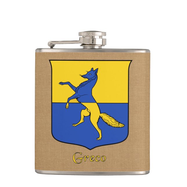 Cantil Sobrenome italiano Greco Heraldic Shield (Frente)