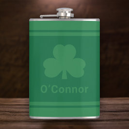 Cantil Sobrenome Personalizado de Clover Verde Irlandês