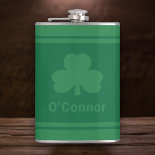 Cantil Sobrenome Personalizado de Clover Verde Irlandês