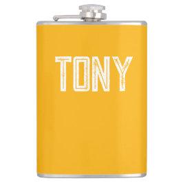 Cantil Solid Neon Bright Laranja Nome Personalizado Monog