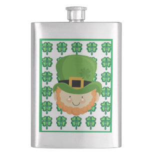 Cantil Sorte do Leprechaun irlandês e do shamrock