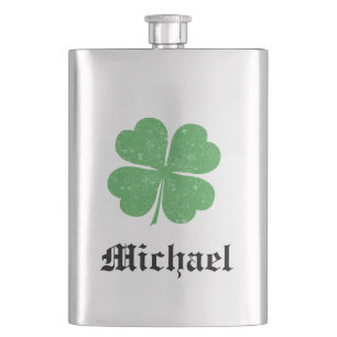 Cantil Sortudo irlandês shamrock /add name