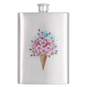Cantil Sorvete Waffle Rosa Sakura Cone