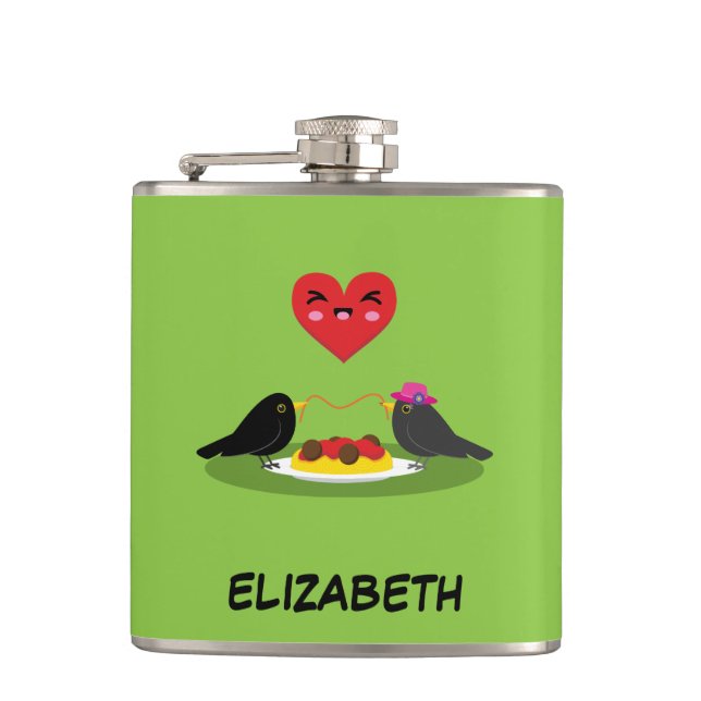 Cantil Spaghetti Meatball Data Romântica | Adicione seu n (Frente)