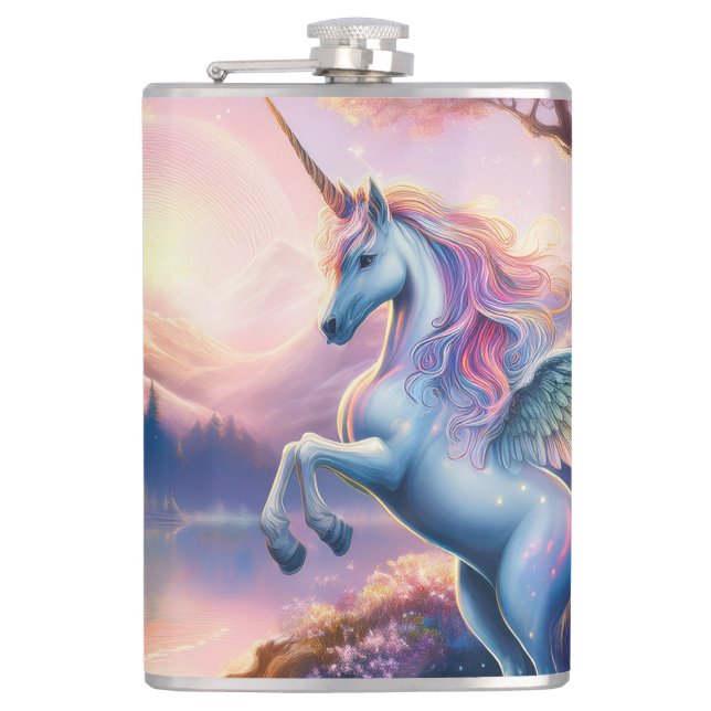 Cantil Sparkle Magical Unicorn Fantasy Travel Bar Flask (Frente)