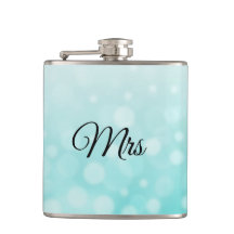 Sra. Wife Hers Teal Flask