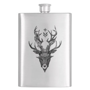 Cantil Stag Deer Wild Animal Nature Ilustração Arte Tatt