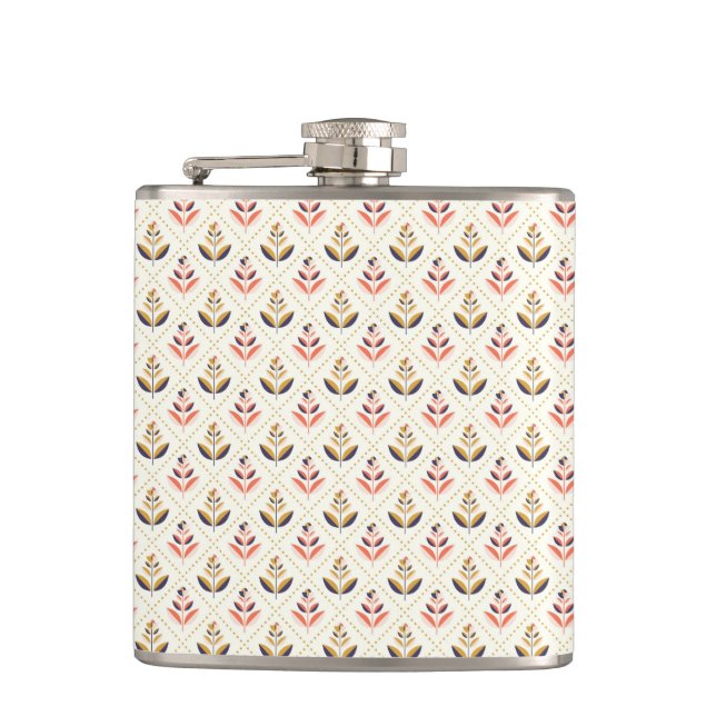 Cantil Stainless steel flask with a pattern  (Frente)