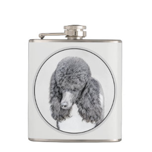 Cantil Standard Poodle Black Parti Painting - Dog Art