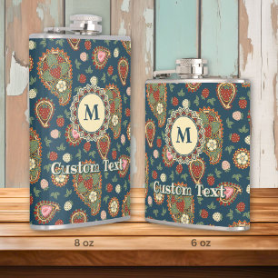 Cantil Strawberry Paisley Pattern Flask