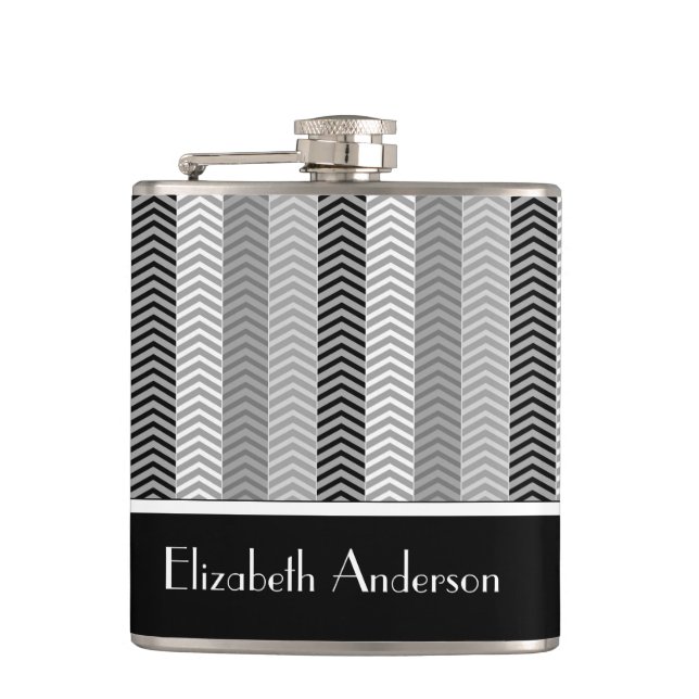 Cantil Stripes e Nome do Cevão Branco Preto Contemporâneo (Frente)