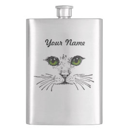 Cantil Suiças dos olhos verdes da cara do gato