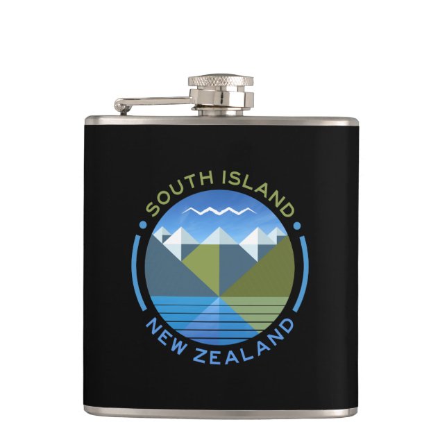 CANTIL SUL-ILHA NOVA ZELÂNDIA HIP FLASK (Frente)