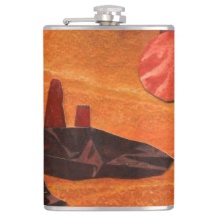 Cantil Suns duplos "Mares de Fogo" do SciFi, mundo dos ma