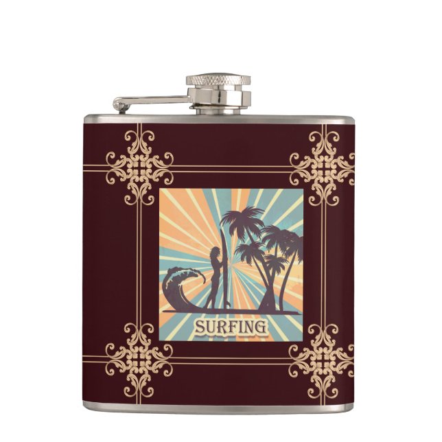Cantil Surfer Girl Flask (Frente)