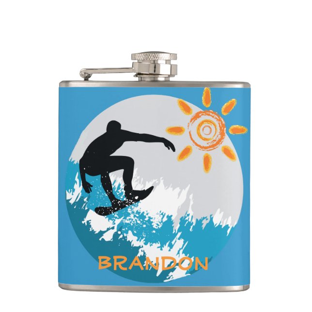 Cantil Surfing Design Flask (Frente)