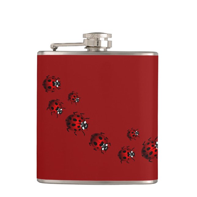 Cantil Tabuleiro Ladybug Art Flask Personalizado Ladybug  (Frente)