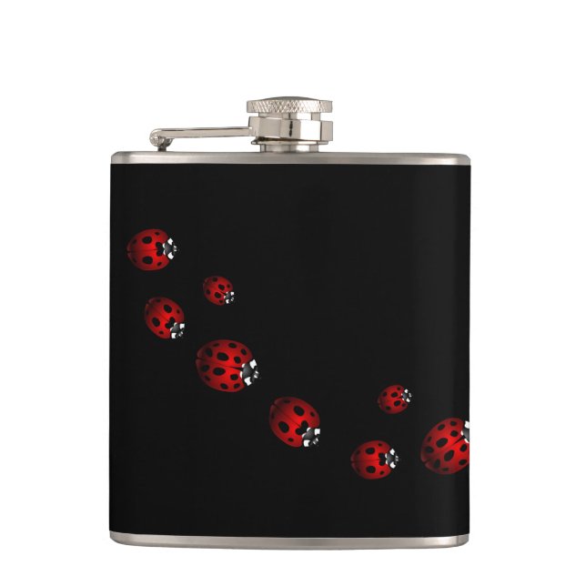 Cantil Tabuleiro Ladybug Art Flask Personalizado Ladybug  (Frente)