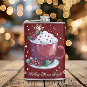 Cantil Taça de Chocolate Quente de Natal   Vermelho