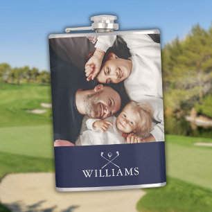 Cantil Tacos de Golfe com Foto e Nome Personalizados Azul