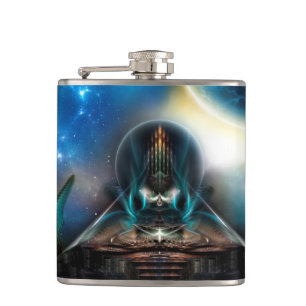 Cantil Tamalin 5 Science Fiction Trabalho de arte Flask