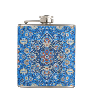 Cantil Tapete Persa Turco Azul Oriental Antigo