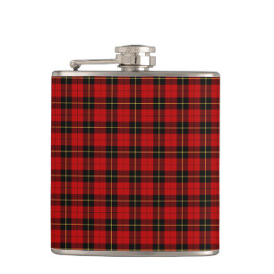 Cantil Tartan clássico vermelho e preto do clã de Walla