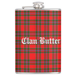 Cantil Tartan da Manteiga do Clã e Texto Personalizado