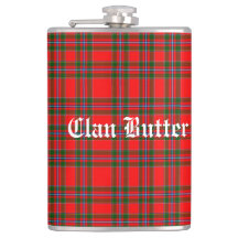 Tartan de Clan Butter e Texto Personalizado