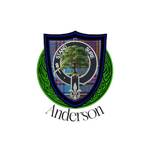Cantil Tartan e Brasão do Clã Escocês Anderson