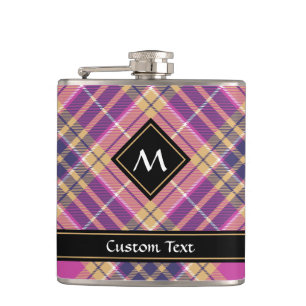 Cantil Tartan rosa, Dourado e azul