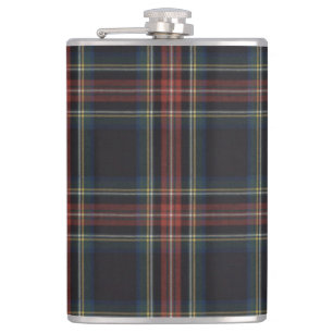 Cantil Tartan Vinyl Wrapped Flask, 8 oz.