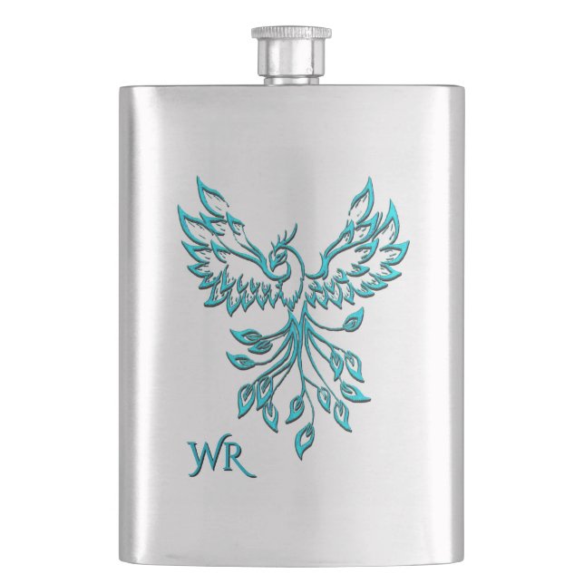 Cantil Teal Blue Phoenix nasce no Monograma de Prata (Frente)