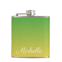 Tecido verde e amarelo personalizado