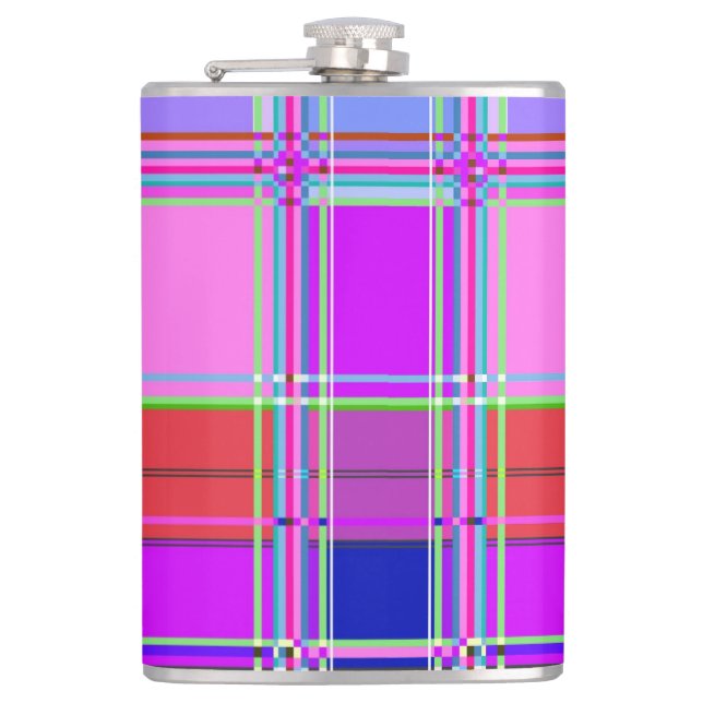 Cantil Tecido Xadrez Rosa Padrão de Tecido Madras (Frente)