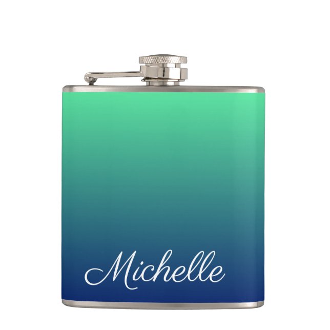 Cantil Tecla verde e azul personalizada (Frente)