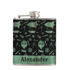 Cantil Tema Personalizado da Aeronave Verdigris Pequeno S