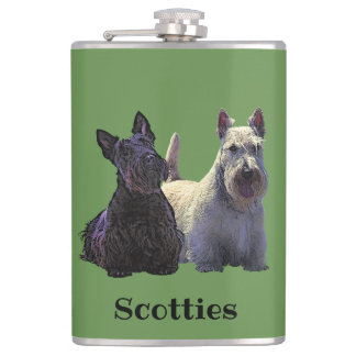Cantil Terrier Escocês preto/amarelo, sentado/em pé