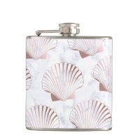Teste padrão cor-de-rosa feminino do seashell do